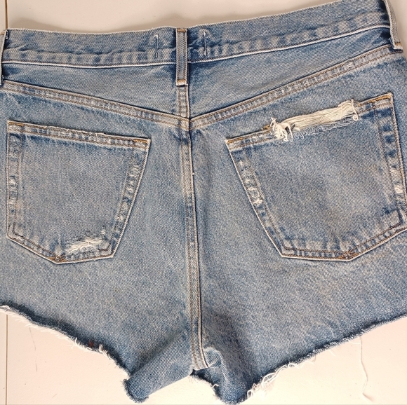 AGOLDE 100% Cotton High-Rise Parker Sz 28 Cut Off Denim Shorts - Picture 6 of 14